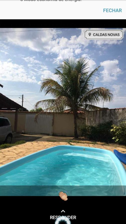 Otima Casa Caldas Novas 2 Km Do Centro Para Ate 14 Pesssoas Com Piscina Aquecida, Churrrasqueira, Wifi Esterno foto